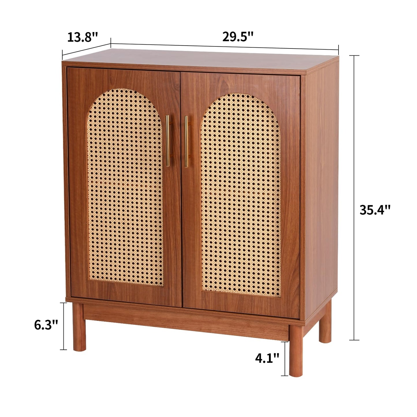 29.5" Rattan Buffet Cabinet, VOWNER Sideboard Storage With Rattan Doors, For Kitchen Dining Room,Living Room